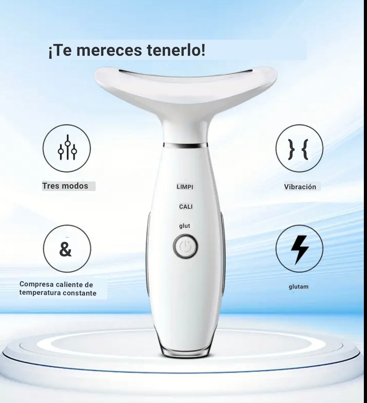 Título sugerido:
Masajeador EMS 7 Colores para Cuello y Rostro – Terapia LED Fotónic