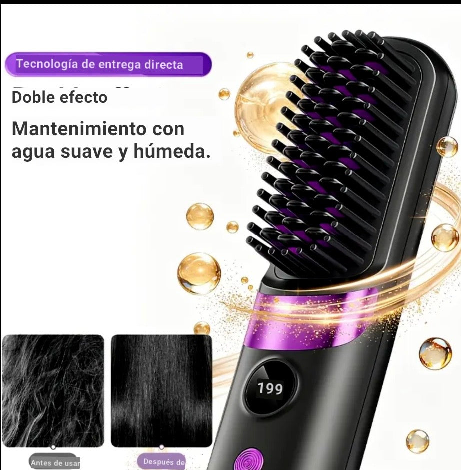 Cepillo alisador de cabello eléctrico mini portátil S01