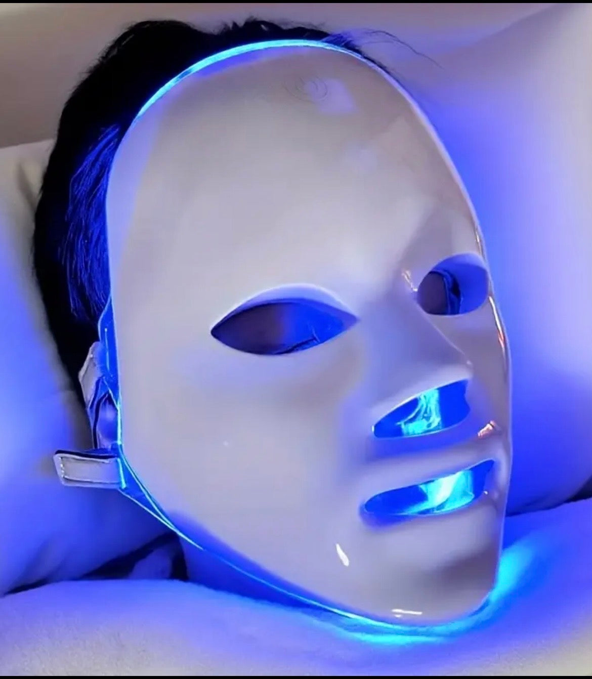 Mascarilla facial LED de 7 colores, terapia con fotones de luz roja, antienvejecimiento, reafirmante, iluminadora, tratamiento para acné, cuidado de la piel