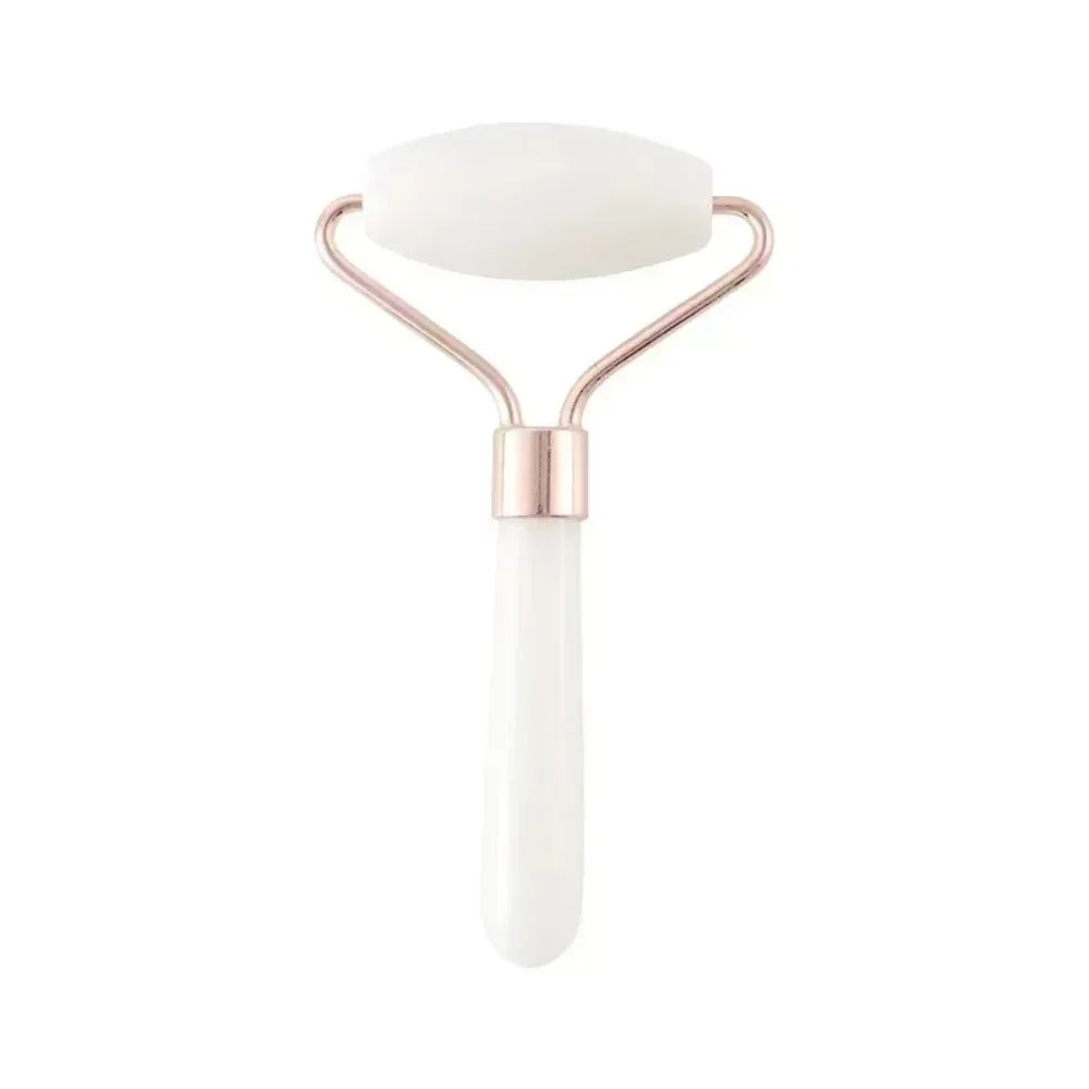 Set Rodillo Facial y Gua Sha de Jade Rosa