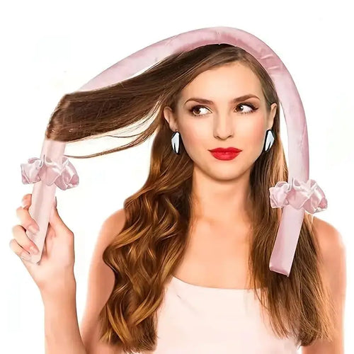 Diadema rizada sin calor para cabello largo, rulos para mujeres