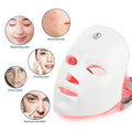 Mascarilla facial LED de 7 colores, terapia con fotones de luz roja, antienvejecimiento, reafirmante, iluminadora, tratamiento para acné, cuidado de la piel
