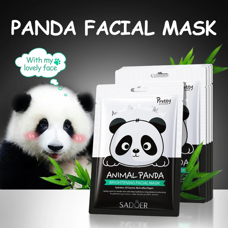 Pack de 5 Mascarillas Faciales con Diseño de Animales – Hidratante y Antiarrugas